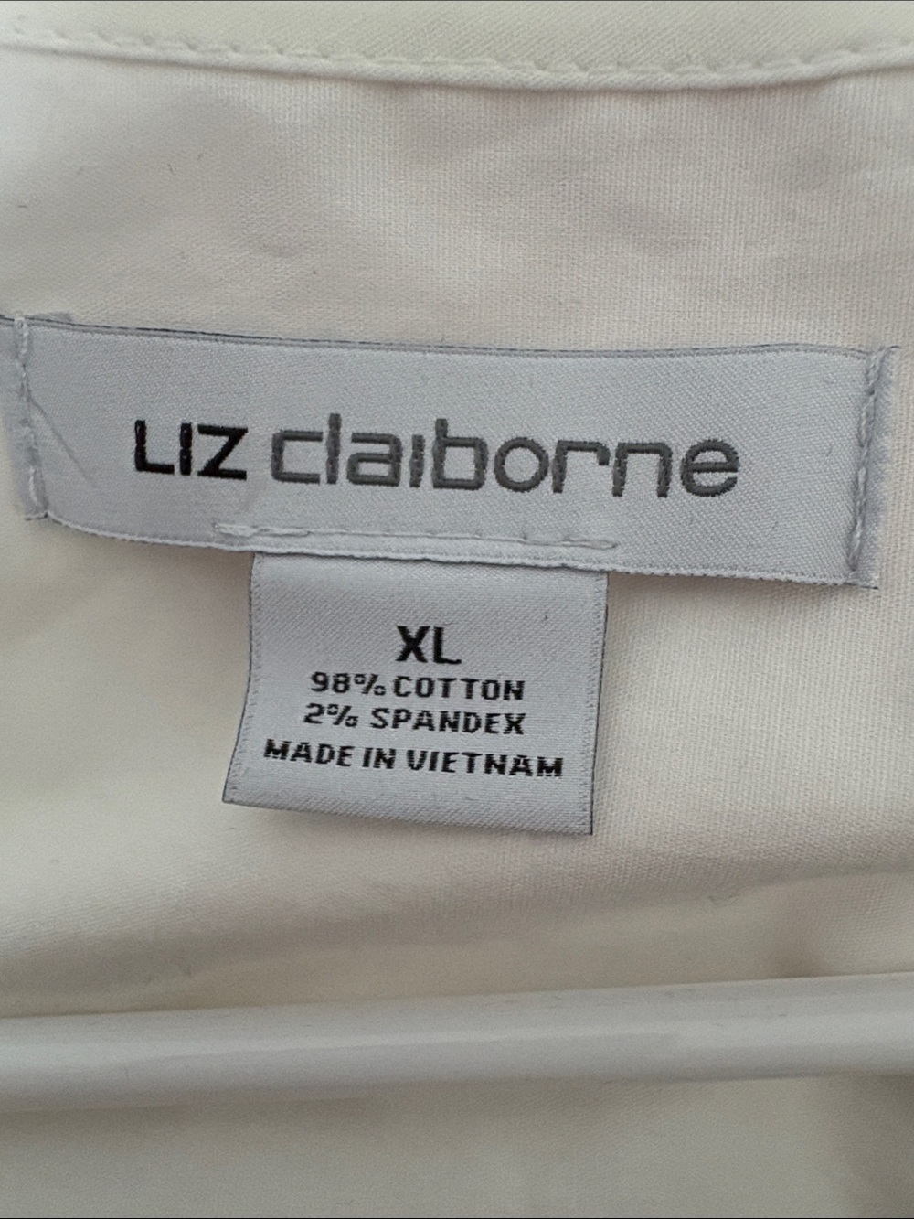 Liz Claiborne White Sleeveless Tie-Neck Blouse Size XL - Picture 9 of 10